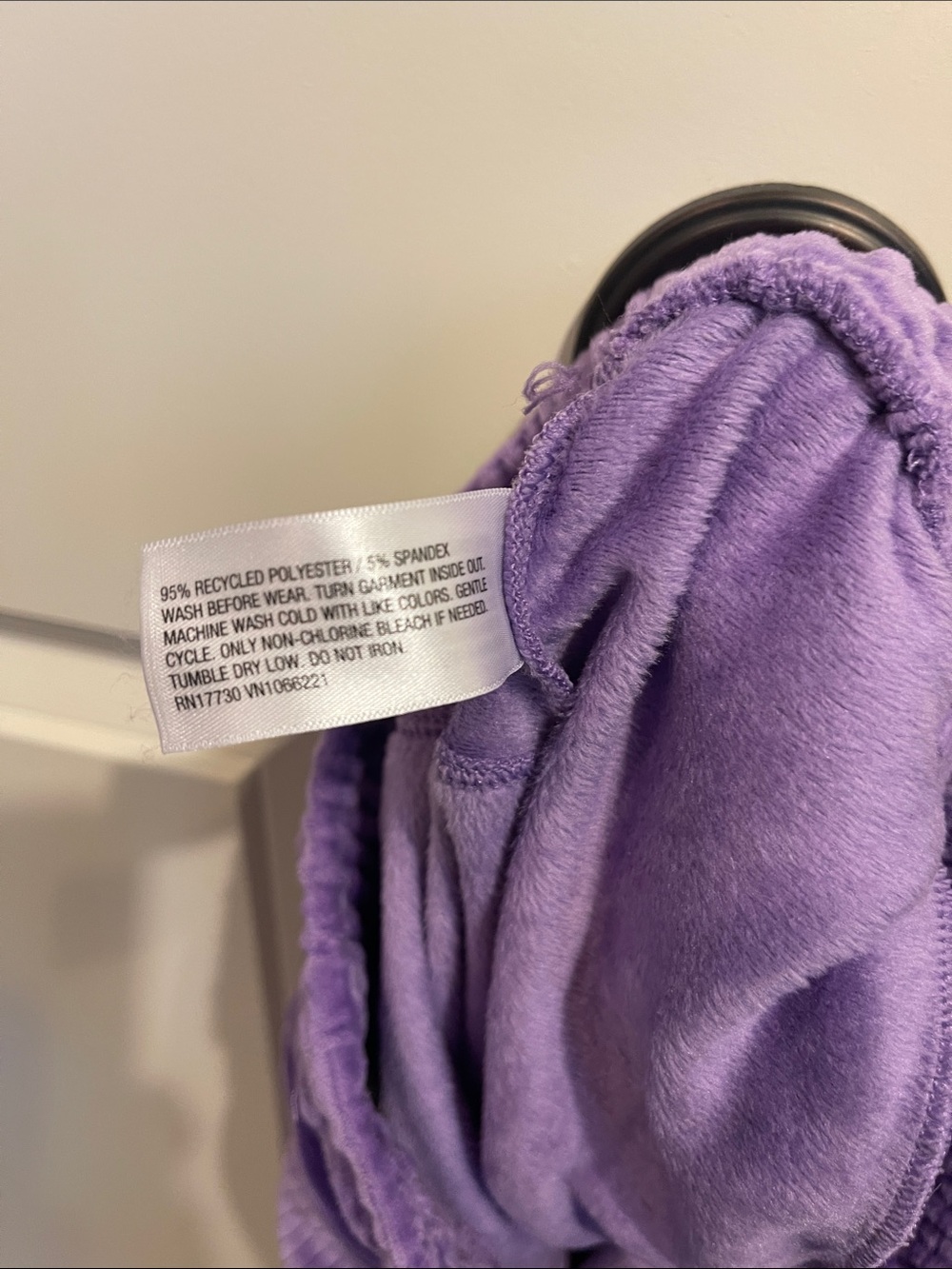 All in Motion-Target Purple Ribbed Velour Hoodie & Wide Leg Jogging Pants - Picture 3 of 7